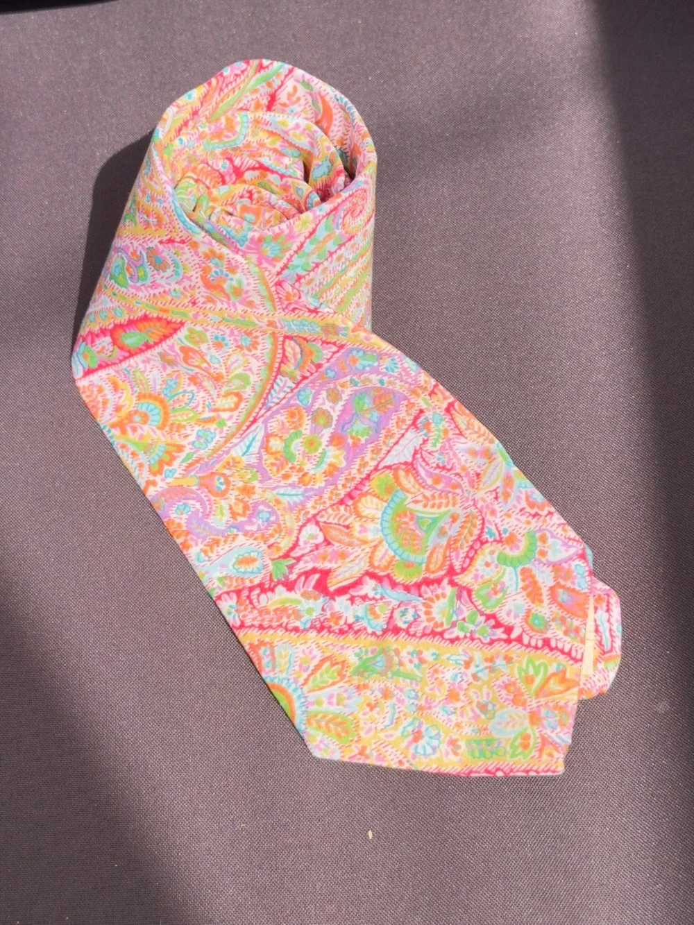 Liberty of London Men’s Cotton Tie Colorful Paisley Floral Print